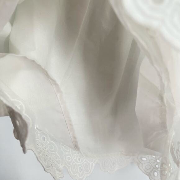 Maurices White Eyelet Stretch Boxy Tank Boho Beach Coastal Women’s Large - Picture 4 of 9